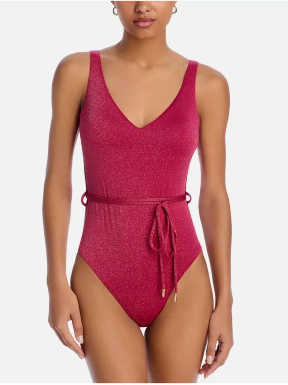 AQUA Plunge One Piece Swimsuit XS- MSRP $108